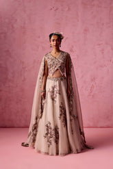 ROSE GOLD LEHANGA BLOUSE DUPATTA